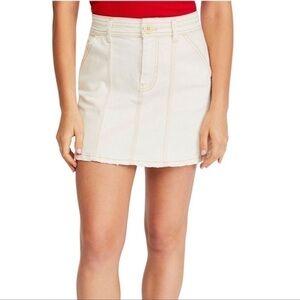 Free People Lennox Mini Skirt Natural
